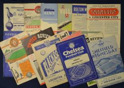 1950s Leicester City Away Match Programmes 1954/5 including v Chelsea, v Portsmouth & v Blackpool