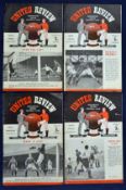 1950/1951 Manchester United Football Programmes homes v Arsenal (FA Cup), Everton, Chelsea and