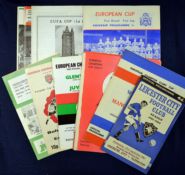 Irish Teams in Europe Football Programmes 1960s onwards Including Waterford v Manchester United