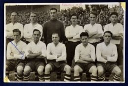 Tom Finney of Preston North End photos the first in the Preston North End team group photo of 1946/