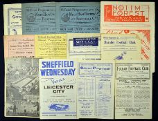 1940s Leicester City Away Match Programmes 1945/6 v Chelsea and 1946/7 including v West Ham