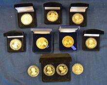 Collection of Danbury Mint Football Coins To include England 1966 40th Anniversary (9) together with