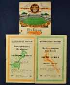 1953/54 Wolverhampton Wanderers Football Programmes floodlit friendlies v South Africa (