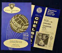 League Cup Final 1965 Football Programmes Chelsea v Leicester City 1965 & Leicester City v Chelsea