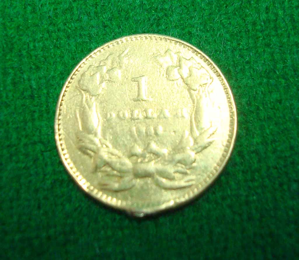 1862 $1 Dollar US Gold Coin: Designer: James Barton Longacre, Diameter:14.3 millimetres overall