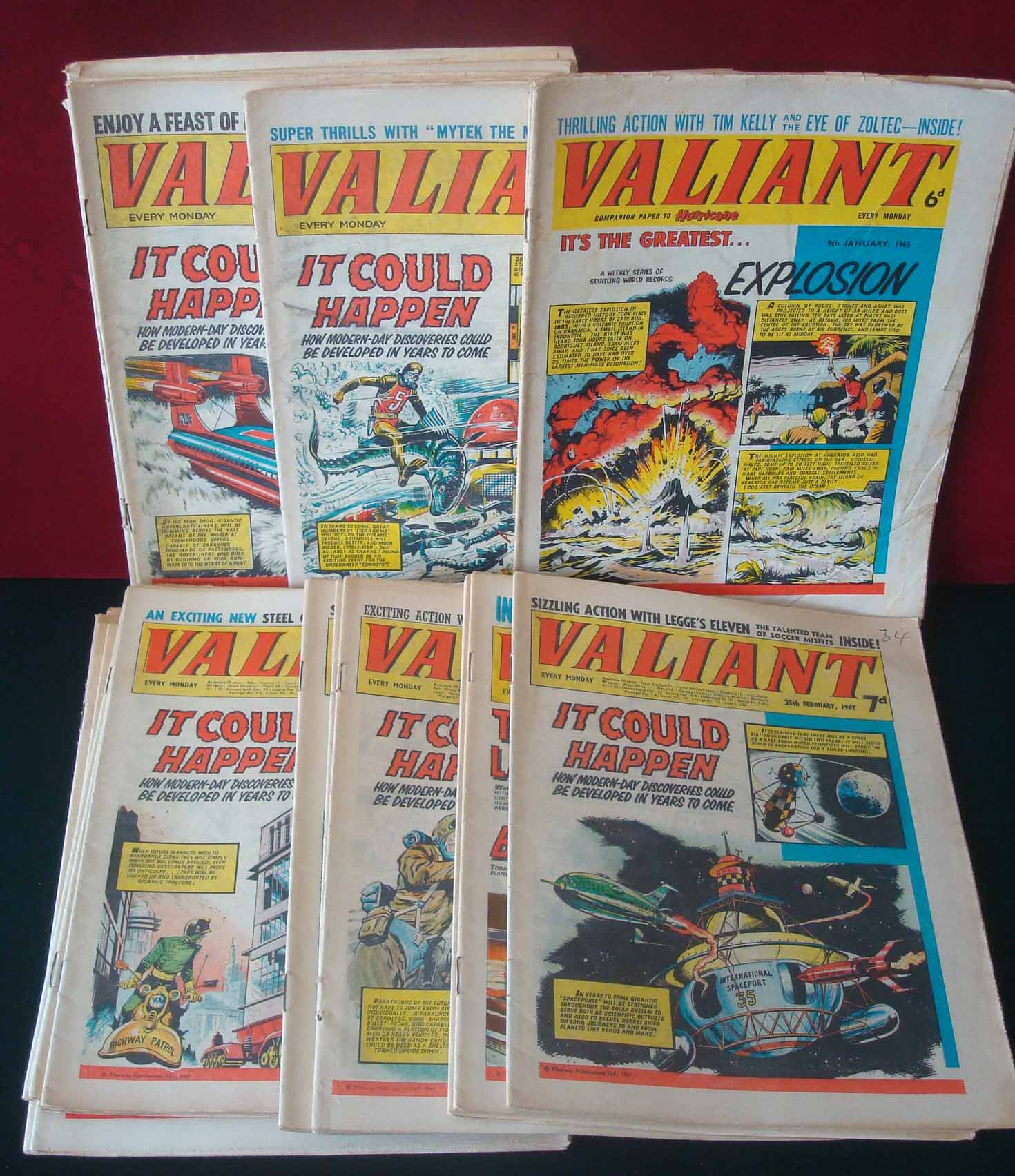 Selection of 1960s/70s Valiant Comics: Featuring Captain Hurricane, The Nutts, Kellys Eye, Legge’s