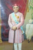 India ? the Maharajah of Baroda fine full length portrait print of him showing him in his