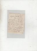 Autograph ?Royalty ? Maria Fitzherbert^ secret wife of George IV autograph letter signed with