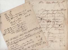 Autograph ? Science ? Astronomy ? Sir John Herschel group of documents including c17 leaves of