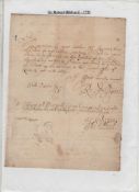 Miscellaneous good group of approx 19letters/documents 17th ? 19th c including a legal document