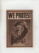 WWII ? WE PROTEST ? National Socialist Propaganda pamphlet c1944. 12 pages fully illustrated.  A