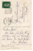 WWII ? autograph ? Goebbels postcard sent to a friend dated 1928^ the main body written by an