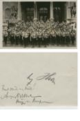 WWII ? Autograph ? Adolf Hitler picture postcard showing a large contingent of storm troopers to