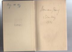 WWII Nuremberg Trials ? autograph ? Herman Goering first edition copy of ?Herman Goering Wert und