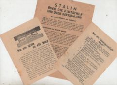 WWII ? Russian Propaganda leaflets group of approx 20 propaganda leaflets dropped by the Russians