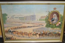 India Indian Troops at Queen Victoria?s Diamond Jubilee ? exceptionally super large antique