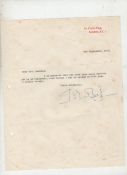 Autograph ? Literature ? Sir John Betjeman brief typewritten letter signed  accepting the offer to