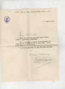 Autographs small group of signed letters etc including examples by Edward Heath^ Anna Neagle^