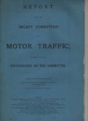 Motor Traffic Parliamentary ?Blue Book? dated 1913 concerning the development of motor traffic^