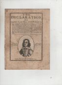 English Civil War ? Pamphlet The Declaration of Captain James Hind (close Prisoner in Newgate)^ 6pp