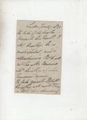 Autograph ? Duke of Wellington autograph letter in the third person requesting that ?Mrs Huntley?
