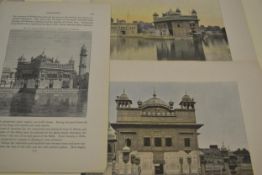 India Antique Lithograph of the Golden Temple Amritsar ? three large 19th century prints of the