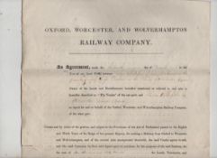 Worcester and Wolverhampton Railway group of documents relating to land purchase in Worcestershire