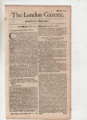 Historic Newspapers ? London Gazette Rhode Island and New Jersey 1685 issue 2053 of the London