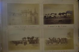 India ? Military & Amritsar Photos. Four late 19th century photographs mounted on an albumen page^