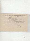 Autograph ? Political ? Clement Attlee^ Prime Minister  typewritten letter signed ?Attlee?