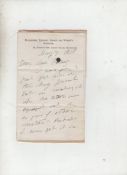 Autograph ? Suffragettes ? Lydia Becker autograph letter signed on the letterhead of the Manchester