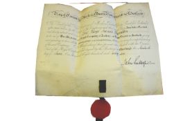 Scotland ? Archers attractive document on a single leaf of parchment being the appointment of Lord