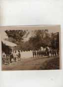 Judaica photograph showing the first guard being mounted by British troops in Jericho during WWI.