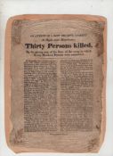 Handbill An Account of a most dreadful accident at Hyde near Manchester^ Thirty Persons Killed^ by