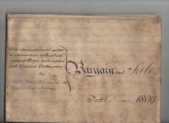 Nottinghamshire group of seven deeds on vellum 1794-1809 all relating to the establishment and