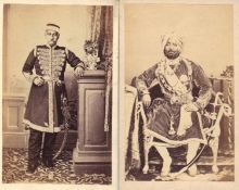 India ? Maharajah of Kashmir CDV fine carte de visite photograph of Maharajah Ranbir Singh of