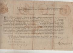America ? Rhode Island 1798 document signed by Arthur Fenner^ Governor^ Captain General and