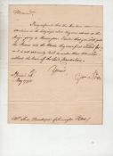 Autograph ? Augustus Fitzroy^ Duke of Grafton^ Prime Minister letter signed dated May 26th 1753