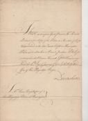 Art and Artists ? Autograph ? William Cavendish^ 4th Duke of Devonshire document signed dated