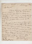 The conquest of Java 1811 ? Military autograph ? Lord Minto autograph letter signed dated Malacca