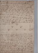 Original Battalion instruction from the American War of Independence ? ms document entitled ?New