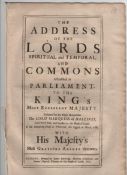 William and Mary ? William III?s first meeting with Parliament - the address of the Lords Spiritual