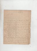 A fine campaign letter from the War of the Austrian Succession 1747 ? Military ? War of Austrian