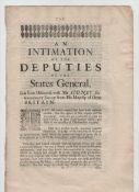 Charles II manuscript transcript of his speech to both Houses of Parliament dated 1667 regarding