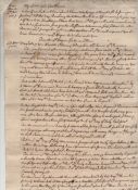 Charles II ms copy of the speech which Charles II gave on October 10th 1667 in which he announced