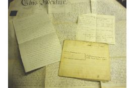 Somerset group of approx. 27 documents on vellum and paper^ some from 18th c including indentures^