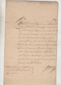 The Death of William III [William III] Autograph ? Edward Villiers^ 1st Earl of Jersey^ Marshal of