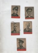 WWII group of five miniature propaganda books produced by the Nazis profiling German military
