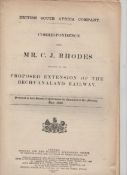 South Africa/Zimbabwe ? the Bechuanaland Railway printed report dated 1898/9 detailing