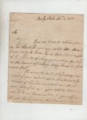 American War of Independence ? autograph ? Lord North approves the appointment of Sir Guy